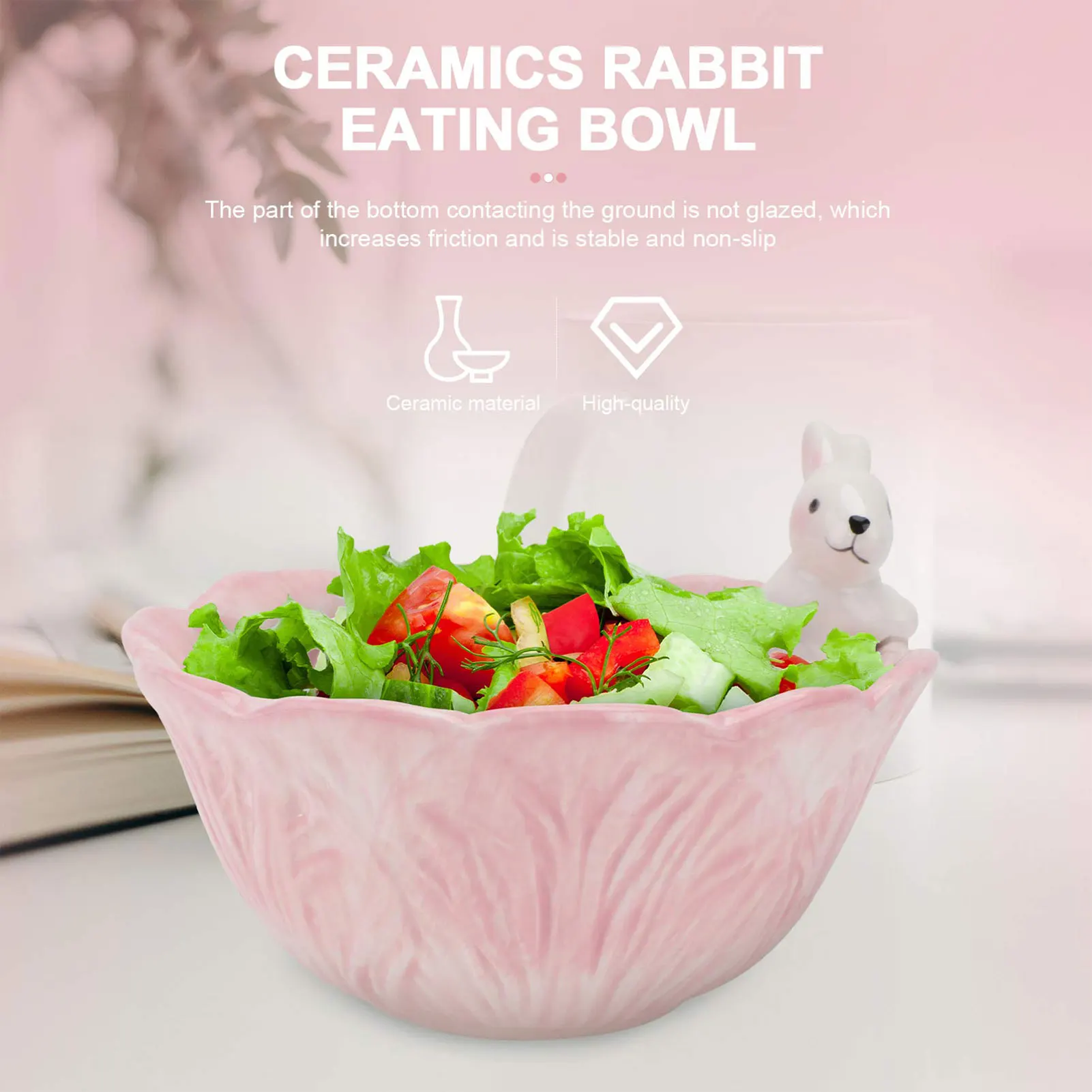 Cute Dish Bowls for Cats & Bunny Bright Colored Lovely Shape Bowls for Bird Ferrets Rabbits Cats