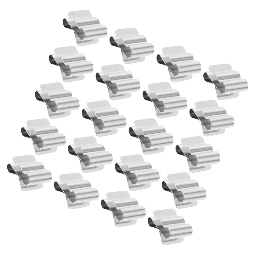 Solar Panel Cable Clips 20 Piece Stainless Steel Double Wire Clamps for Trailer Frame Boat Wire Management