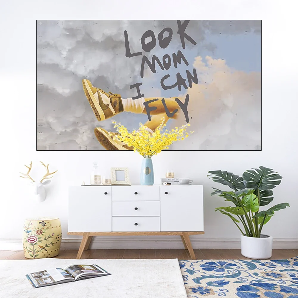 

Look Mon I Can Fly Tapestry Wall Hanging Bedroom Printed Landscape Aesthetic Decoration Room Backdrops