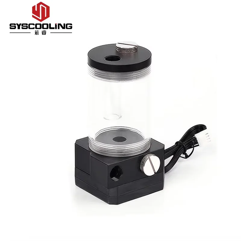 Высокопроизводительный насос водяного охлаждения компьютера Syscooling P60D с резервуаром для воды 65 мм для системы жидкостного охлаждения ПК, тихий насос Высокопроизводительный насос водяного охлаждения компьютера Syscooling P60D с резервуаром для воды 65 мм для системы жидкостного охлаждения ПК, тихий насос