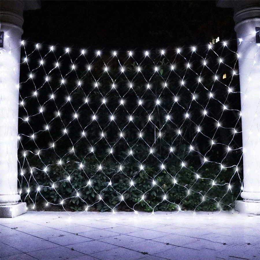 

Connectable Christmas Net Light 3X3M 320 LED Outdoor Wedding Party Mesh String Light Garden Tree Bushes Decor Garland Light