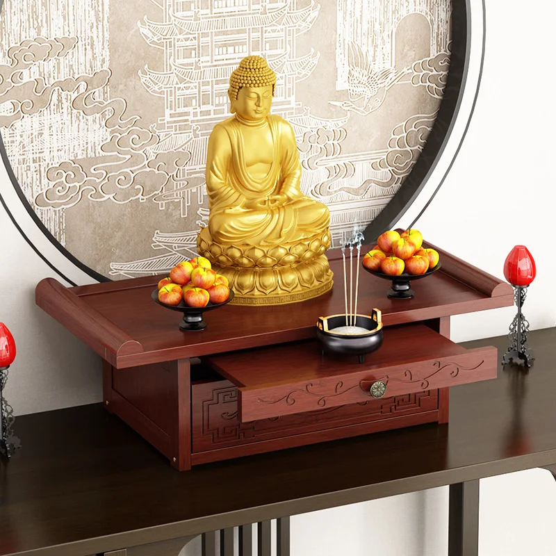 YFY shrine offering table, shrine table for household use, small Guanyin offering cabinet, God of Wealth table, height offering