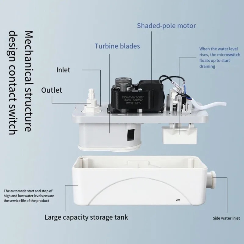 ABAE-Central Air Conditioning Drain Pump, Alloy Automatic External Water Pump HS-150A