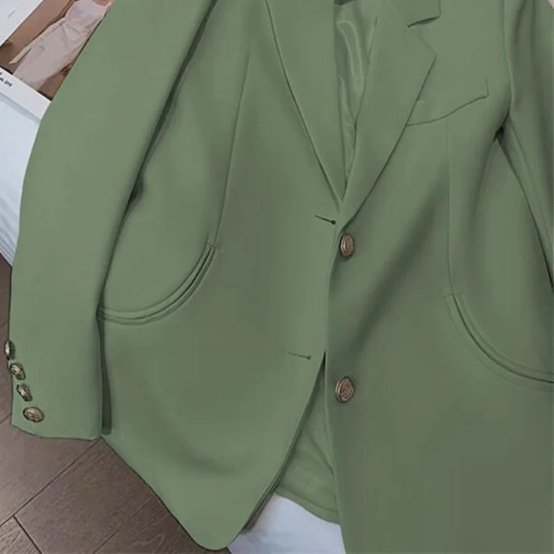 Kawaii فتاة الموضة مثير الربيع والخريف منتصف طول دعوى سترة طويلة الأكمام معطف طالب الكرتون ملابس نسائية عادية البدلة #6