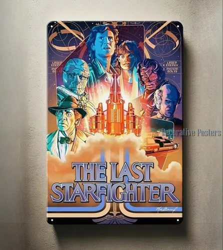 The Last Starfighter Retro-Film Metallposter Sammlerstück Blechschild