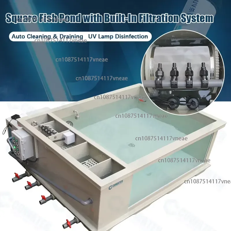 SFT Aquaculture System 5m/h Flow Ensures Clean WatefoTilapia Fish Koi Ponds Reliable Filtration (2700x2000x1000mm)