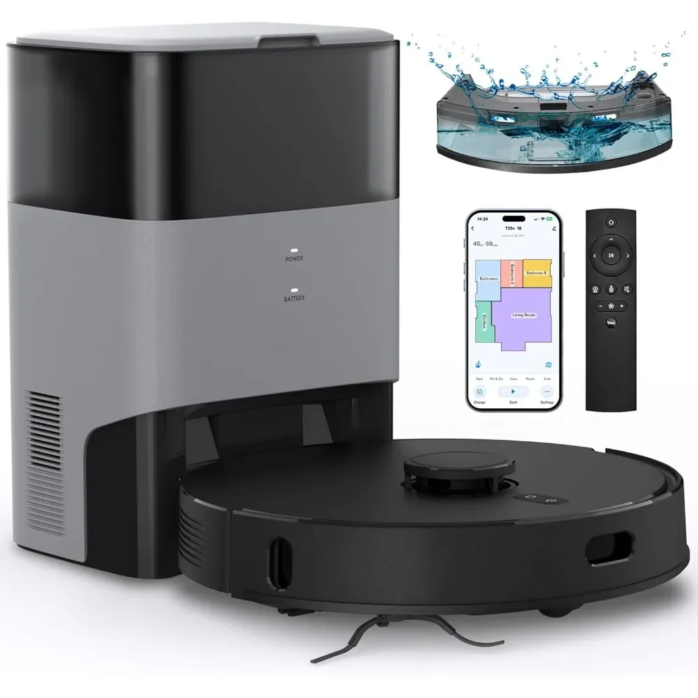 

BestsellerRobot Vacuum and Mop Combo, Self-Emptying, 60-Day Capacity, Schedule, 180mins Runtime, Home Mapping, Wi-Fi/App/Alexa/R