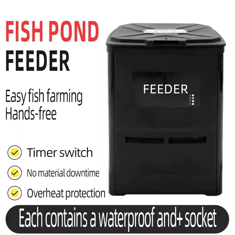 Automatic Fish Feeder High Speed Timer Control Device for Pond Aquaculture Farming Loach Food Dispenser Smart Full Auto