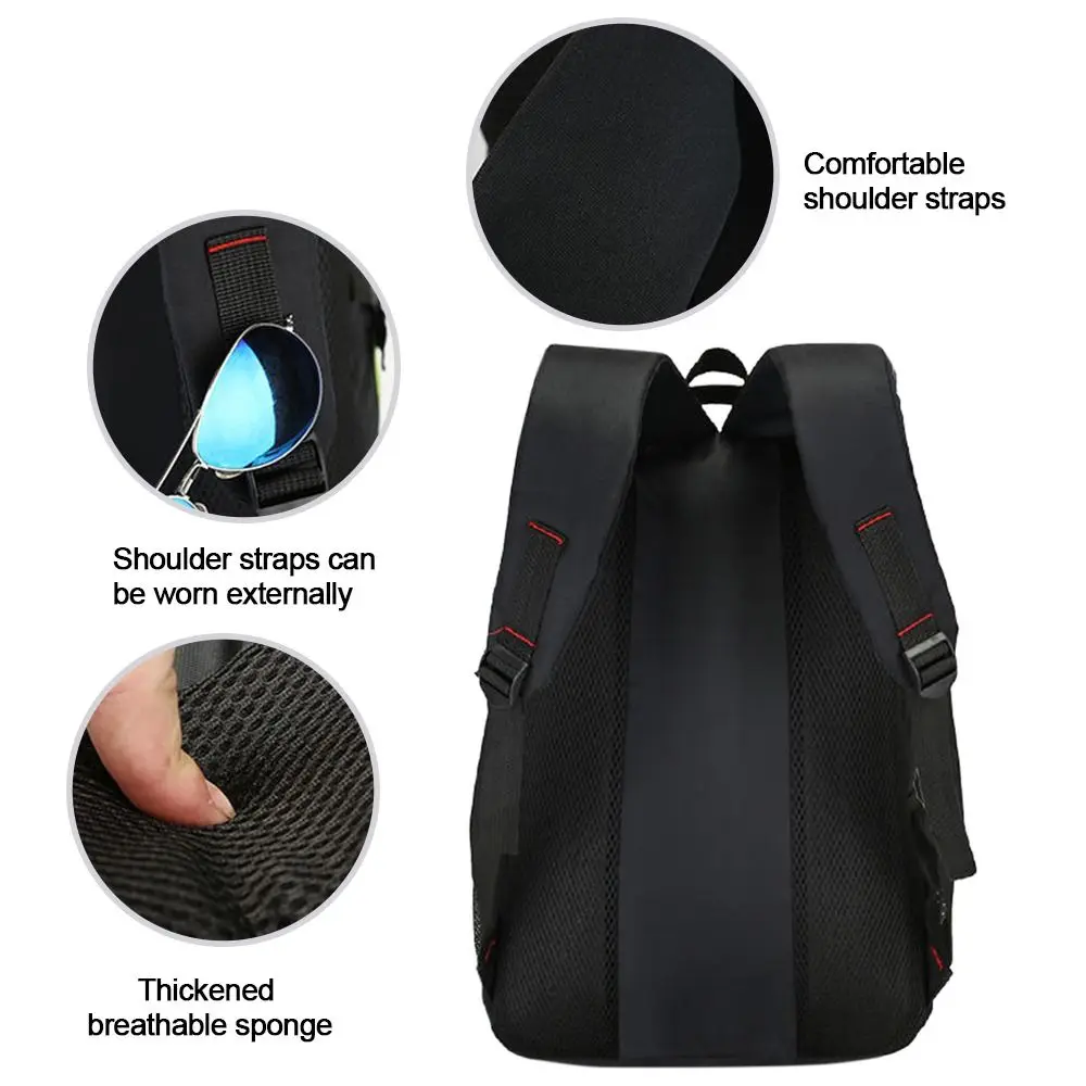 Oxford Shoulder Backpack Fashion Lightweight Waterproof Travel Laptop Rucksack Large Capacity Wear-resistant Student School bag