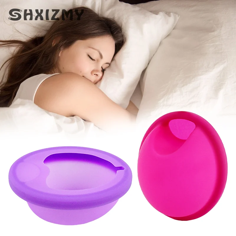 Disco menstrual de silicone reutilizável para mulheres, design plano, extra fino, menstrual com aba de puxar, esterilização, 1pc