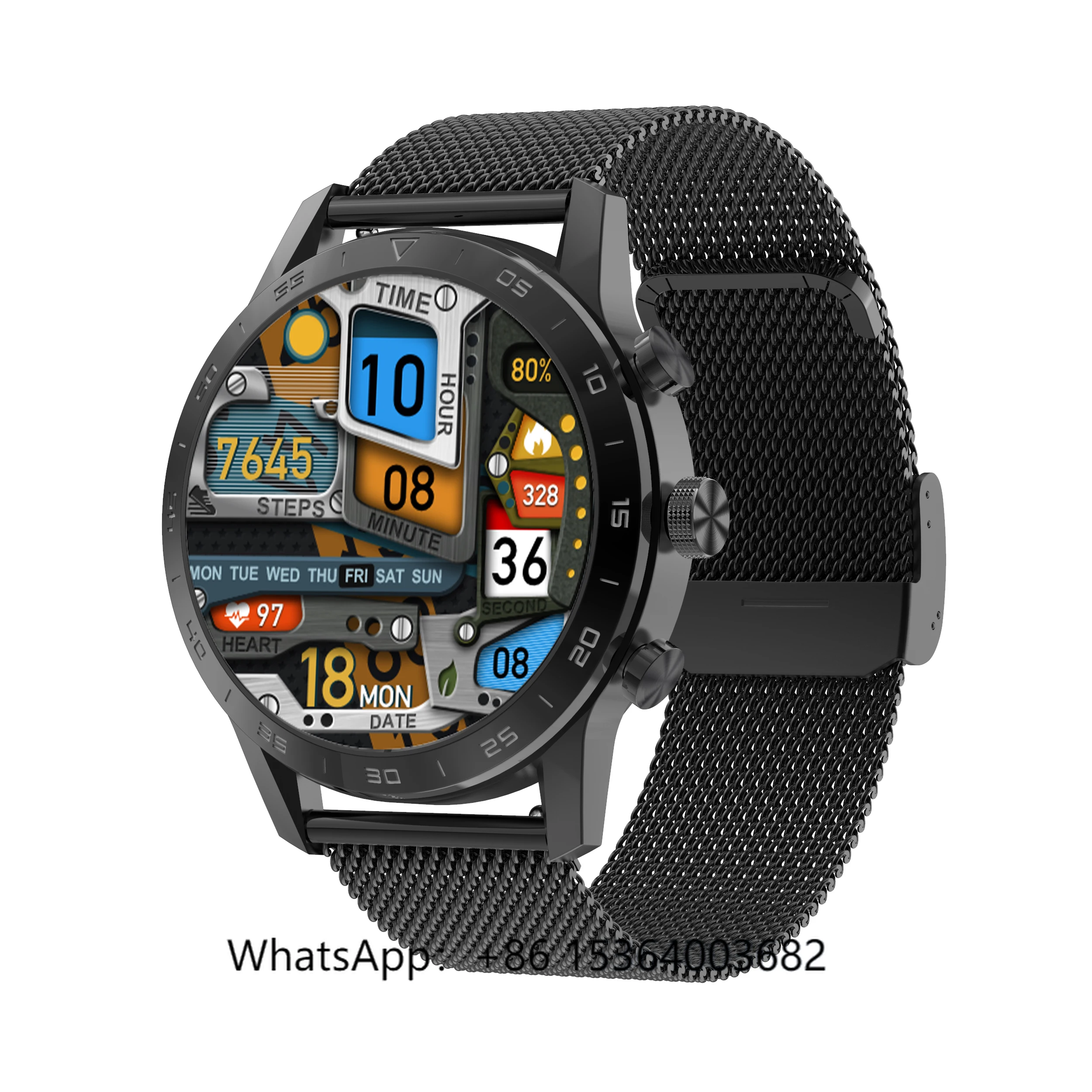 

TJXL-NEW 2022 Wireless Charging Smart Watch Men's Smartwatch IP68 Waterproof Watches Fitness Bracelet for Android