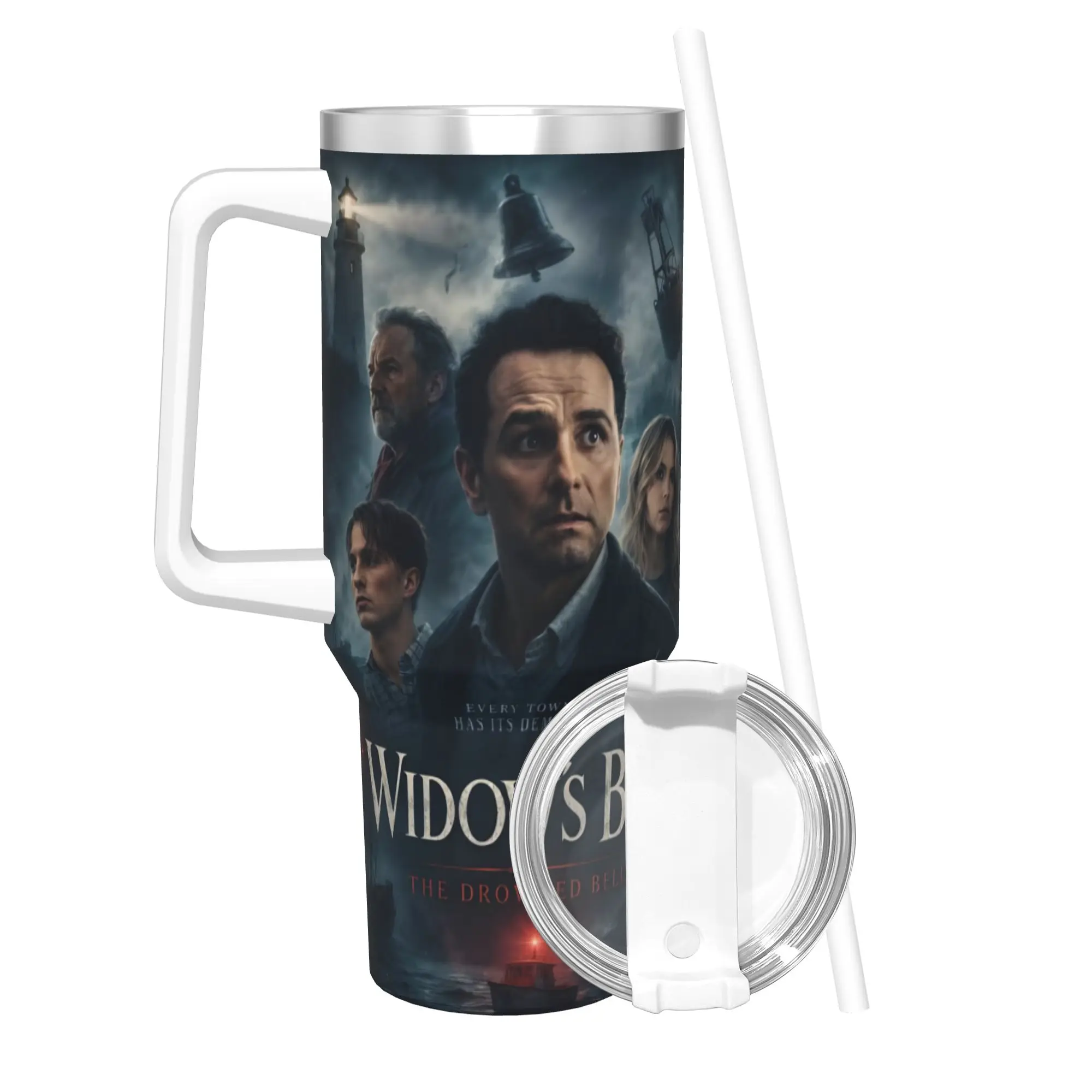 Widow's Bay Horror Movie 2026 Tumbler 40oz Stainless Steel Double Wall Vacuum Insulated  Mug With Straw