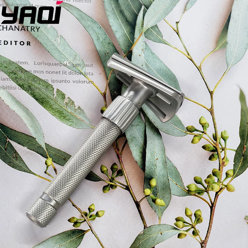 

2026 Yaqi New Arrival！Matte Torqx Stainless Steel Slant Adjustable Safety Razor - Classic Shaving Tool for Precision Grooming