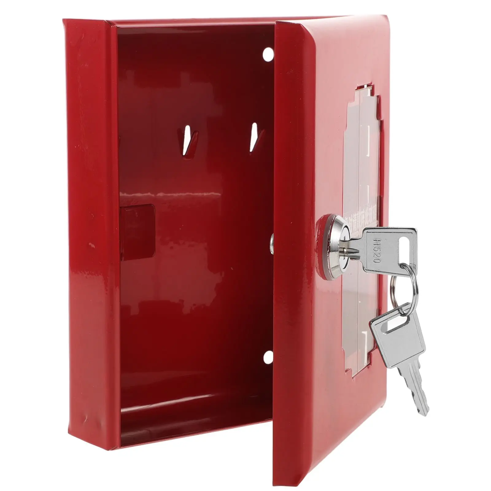 

Fire Key Emergency Door Lock Red Metal Wall Mounted Storage Box for House Keys Room Cards Hazardous Items Escape Window Lock Box