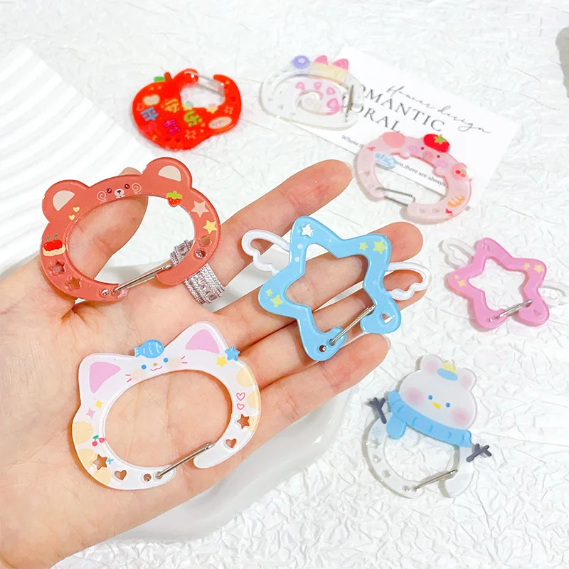 

1 Piece Acrylic Funny Cartoon Key Chain Badge Retro Japanese Kawaii Schoolbag Pendant Multifunctional Toys Pendant Lanyard