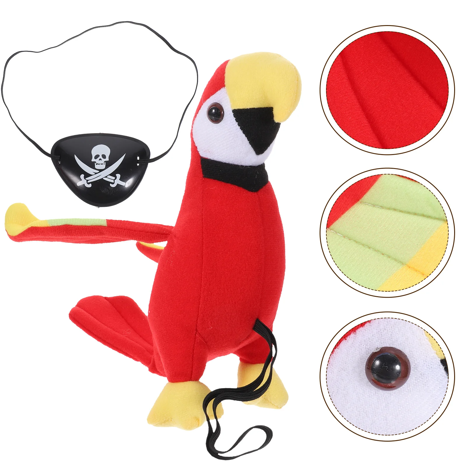 

Stuffed Parrot Pirate Dress Up Props Costume Toy Plush Halloween Cosplay Baby Bonnet