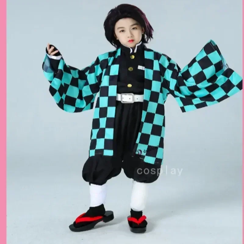 Kids Cosplay Anime Demon Slayer Kimetsu no Yaiba Kamado Nezuko Cosplay Costume Kids Kimono Halloween Costume For Kids Girls Boys