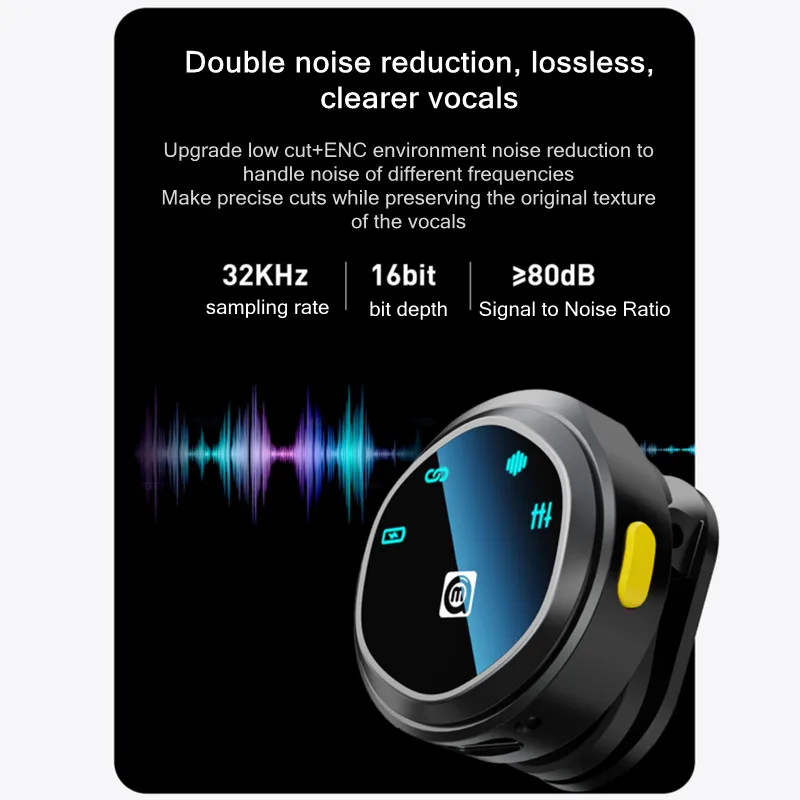 AMAOE MIC-A Lavalier Microphone Button Style Wireless Mobile Phone Camera Video Live Streaming Noise Reduction Recording Tool