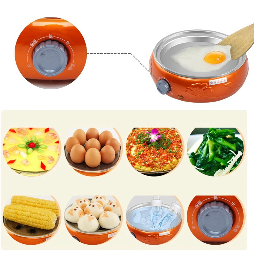 2 Layer Multifunctional Egg Cooker Egg Custard Steamer 304 Stainless Steel Omelettes Machine Food Heater Crepe Maker 220V