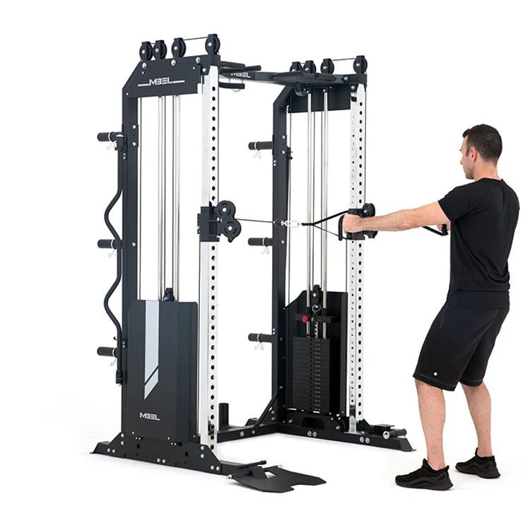 

China Home Smith Machine Comprehensive Training Squat Rack Cross Over Gym Rack Equipment Exercise Gym Fitness