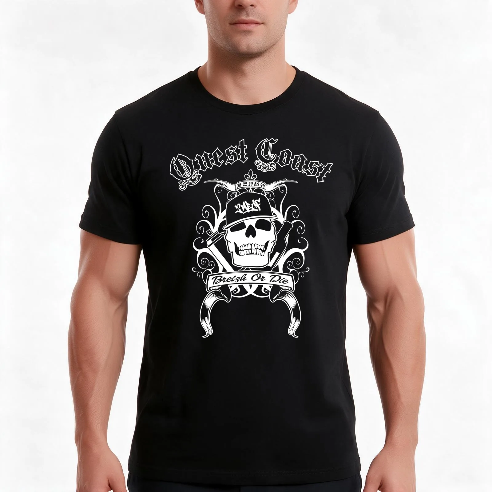 BREIZH OR DIE - [REMASTERED] T-Shirt, Summer Casual Cotton Tee, Oversized Streetwear Tops, Vintage Graphic Print, 100% Cotton