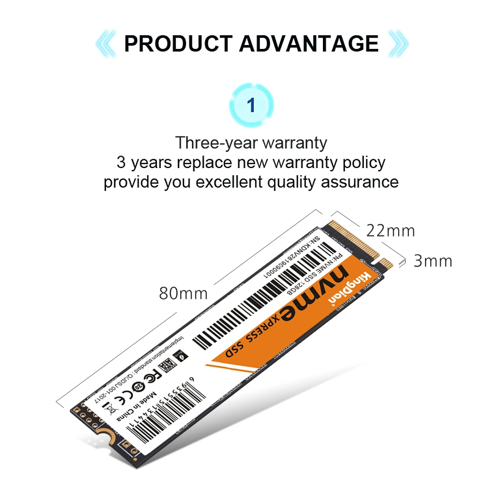 KingDian SSD M.2 NVMe PCIe 3.0 x4 256GB 512GB Internal Solid State Drives M2 Laptop Desktop