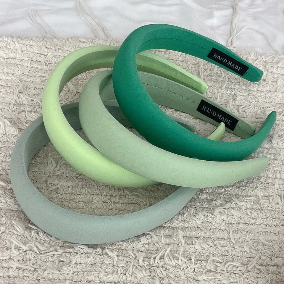 Spring Hair Scrunchies Hairbands For Women Gradient Green  display picture 2