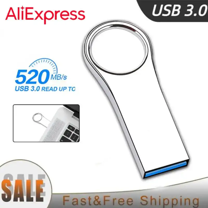 Unidades Flash de Metal de 2TB, USB 3,0, Pendrive de alta velocidad tipo C, 1TB, 512GB, disco Flash portátil resistente al agua, 520 mb/s para PC