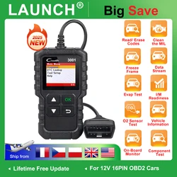 LAUNCH X431 CR3001 ALL OBD2 Scanner Car Diagnostic Tools Auto Read and Clear Fault Reader Engine Check Free Update pk ELM327