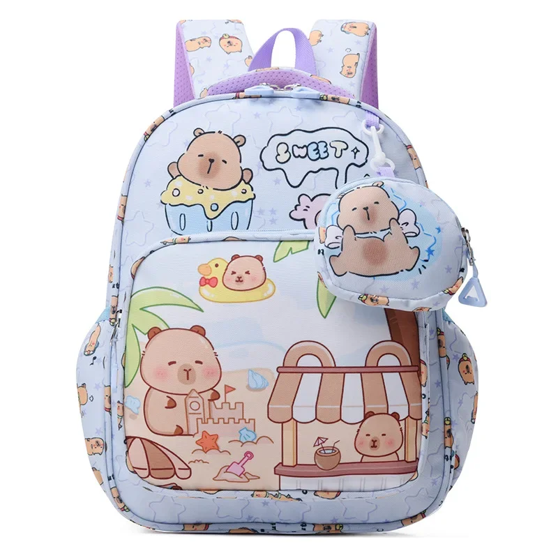 Mochila capivara fofa para estudantes adolescentes, mochilas leves e impermeáveis para viagens, caminhadas, acampamento, escola, pacote de dia