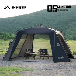 ShineTrip Oversized Dome Tent Quick Setup Tent Waterproof Sunproof Silver Coated Canopy Camping Auto Dome 05 Series Camping Tent