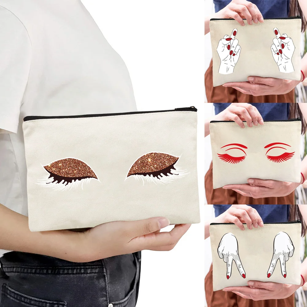 Makeup Bag Portable Chest Pattern Storage Bag Minimalist Clutch Travel Carry-On Mini Clutch Daily Cosmetic Bag