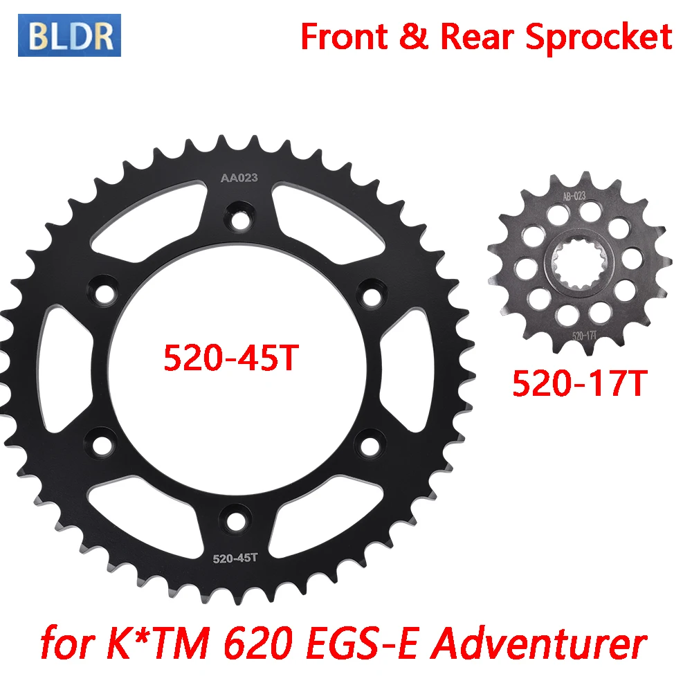 

520 17T 520-45T Motorcycle Front Rear Sprocket Gear Wheel Cam for K*TM 620 EGS-E Adventurer 1998