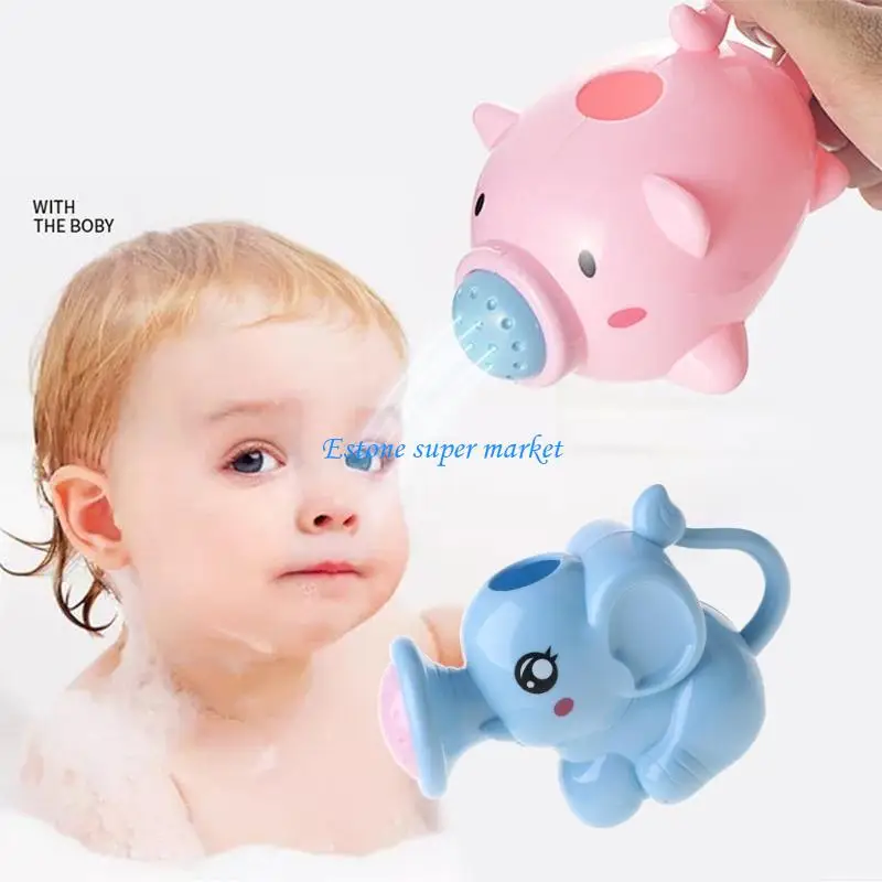 090B Funny Elephant Bathtub Game Baby Bath Toy Plastic Watering Can Small Elephant