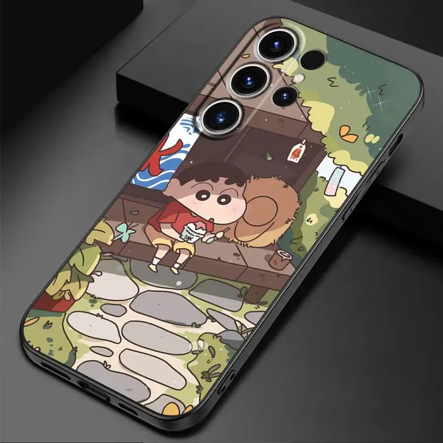 Cartoon Crayons Shinchans Cover Phone Case for Samsung Galaxy S24 Ultra S21 5G S22 Plus S23 Ultra S21 FE S20 S23 FE S21 Soft TPU