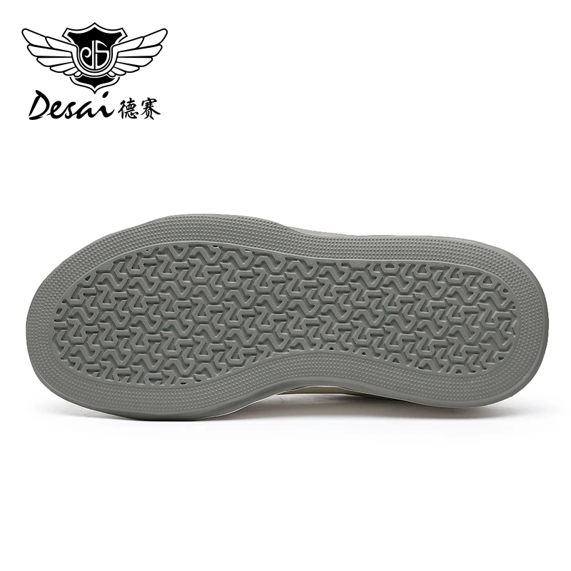 DESAI Sneakers Men Casual Shoes Genuine Leather Soft Breathable Mens Male Shoe Outdoor Comfortable 2024 Fashion Brand Footwear