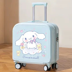 Mini valise cabine de dessin animé pour enfants, roues légères et silencieuses, peut s'asseoir dans un petit sac, 18 po