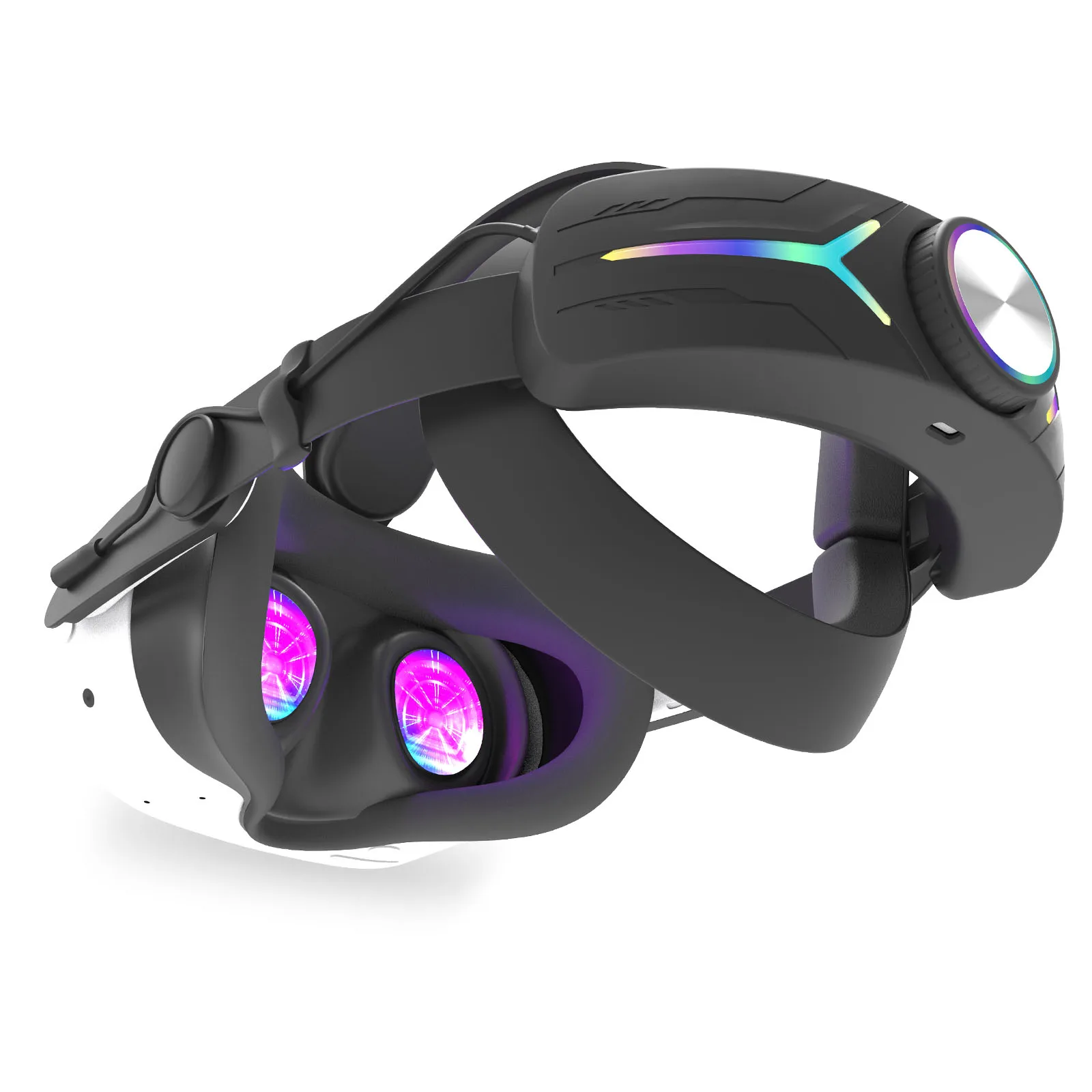عرض ساخن لعام 2025 تصميم جديد لبطارية ميتا كويست 3 VR Elite مع بطارية 12000 مللي أمبير في الساعة RGB Light Meta Quest 3 Quest3s Ac
