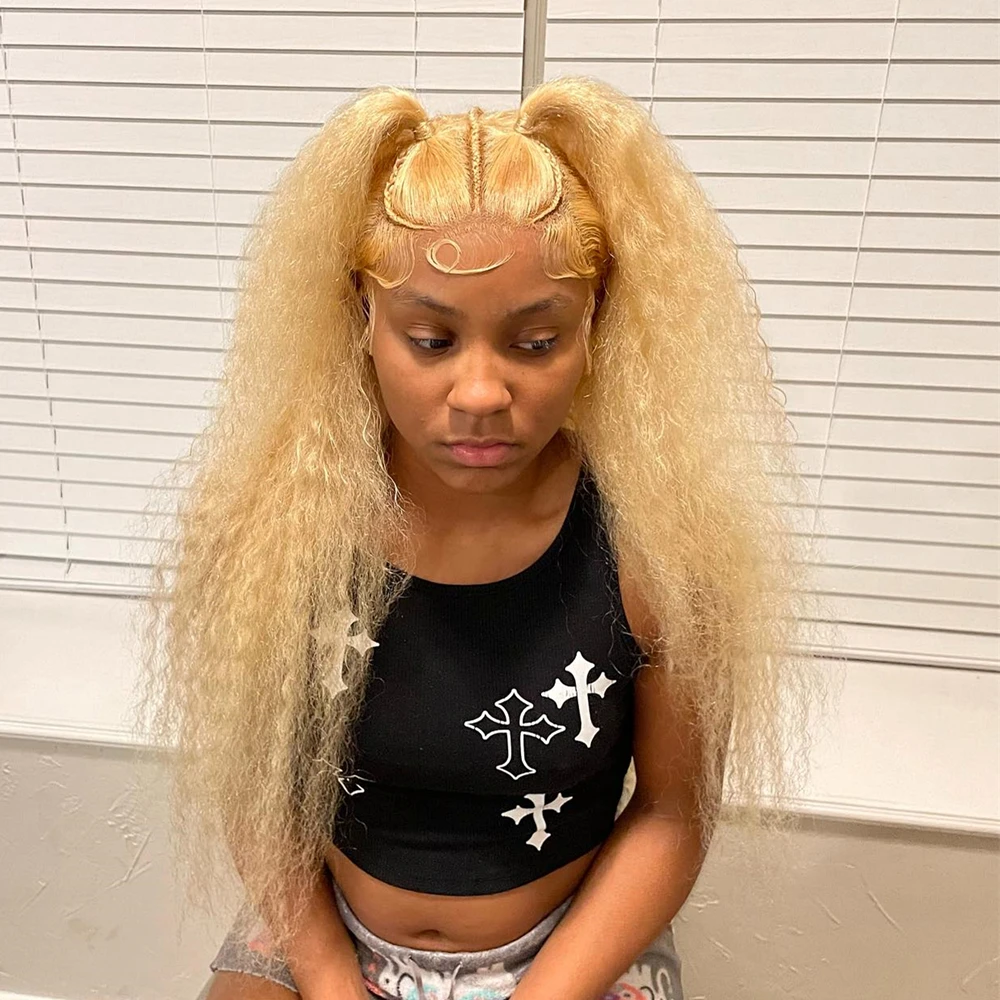 13x6 العسل شقراء 613 HD الدانتيل الباروكة الأمامية مجعد الباروكات قبل قطعها المياه موجة عميقة الباروكات الشعر البشري 13x4 الدانتيل الباروكة الأمامية للنساء