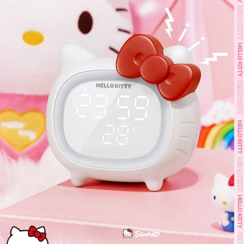 

Kawaii Hello Kitty детский будильник умный динамик MINISO аниме прекрасный красивый KT внешний вид Bluetooth динамик новый