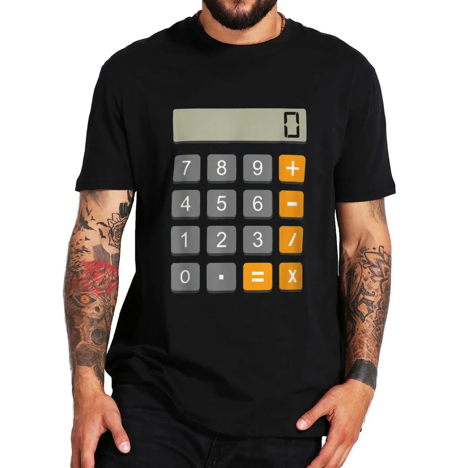 Maths Calculator T Shirt Funny Math Lovers Vintage Short Sleeve Casual Cotton Unisex Soft Oversized T-shirt