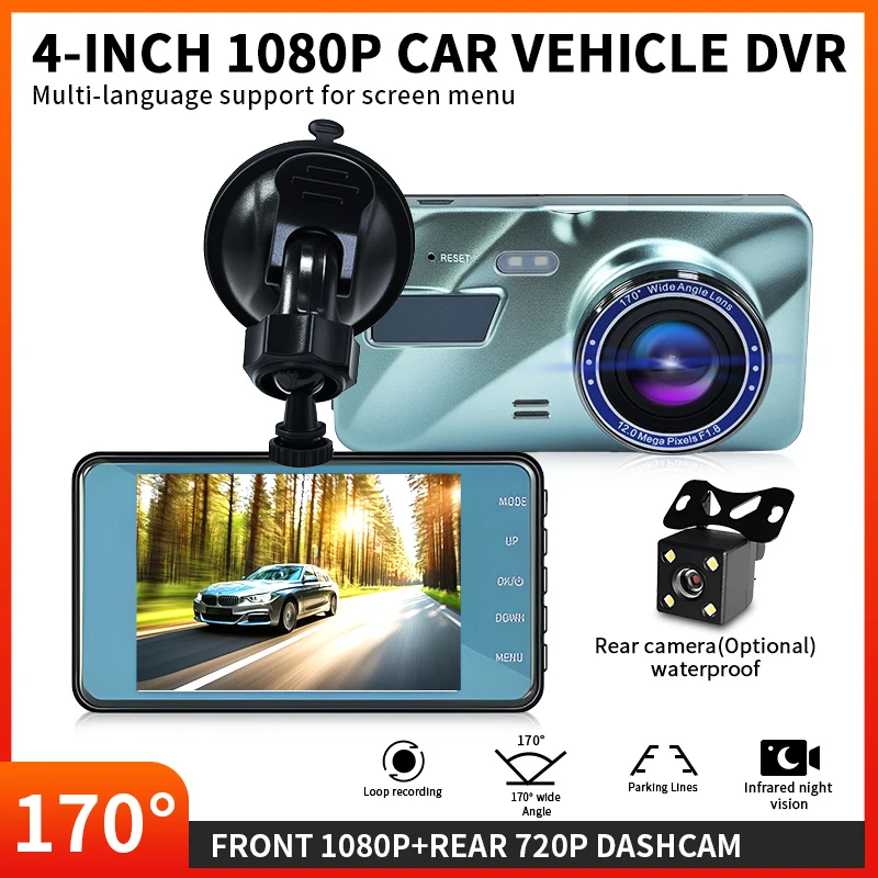 Car Dvr Video Recorder Dash Cam 1080P Video recorders With Rear View Camera 4