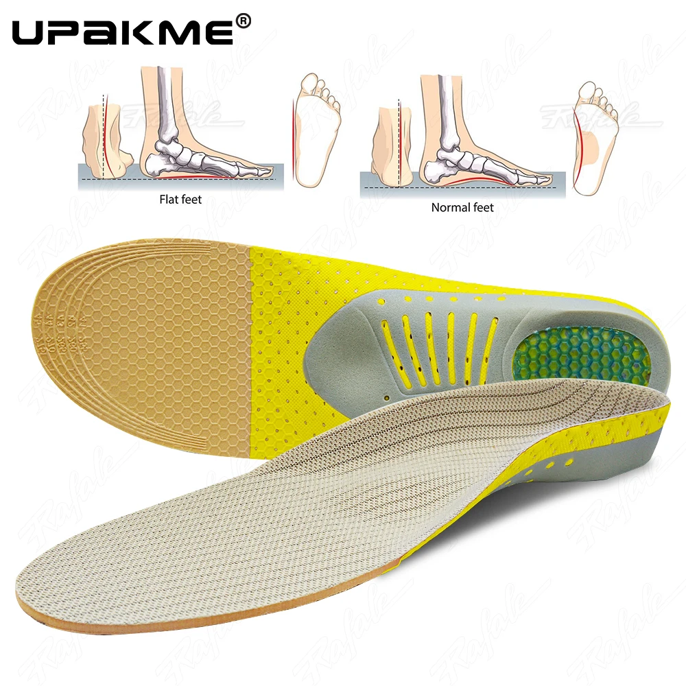 UPAKME Orthopedic Insoles EVA Orthotics Flat Foot Health Soles Pad for Shoes Inserts Arch Support Pads for Plantar Fasciitis Men