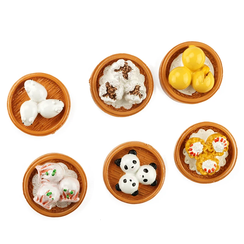 قوانغدونغ الكانتونية نمط الشاي الصباحي نموذج تمثال ملصق الثلاجة ثلاثية الأبعاد