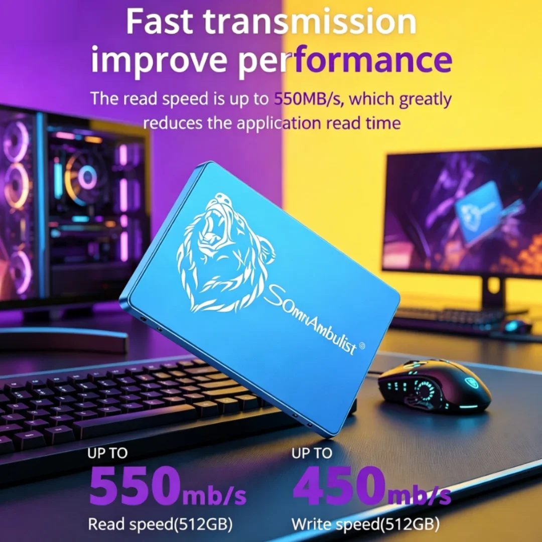 

Hot Discount Stable Running SomnAmbulist SSD Sata3 240GB 256GB 480GB 512GB 960GB 1TB 2TB Solid State Drive for Laptop Desktop