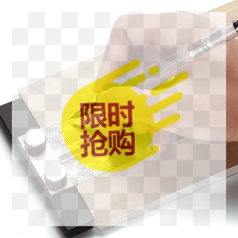 【BA】High Precision T Type Hole Ruler Stainless Woodworking Scribing Line Gauge Carpenter Measuring Tool