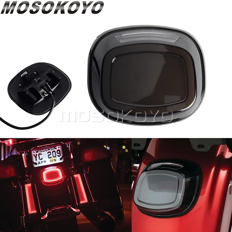 

Motorcycle Low Profile LED Turnning Brake Lights For Harley Touring Road King FLHTC FLTRK FLHR FLRT FLHC Sportster XL Tail Light