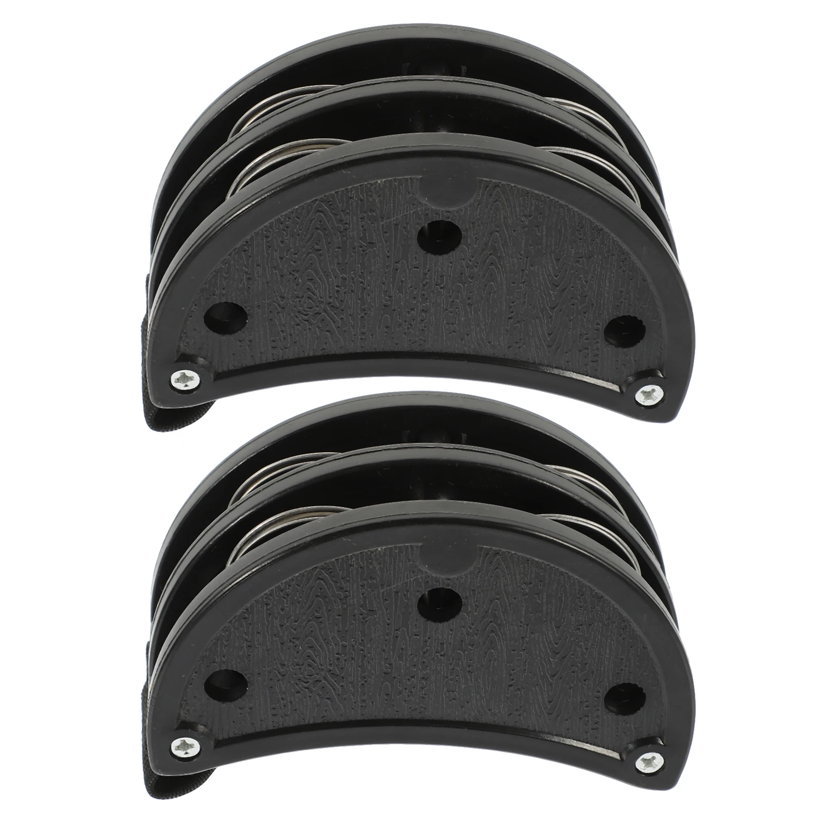 

2 Pcs Musical Instruments Foot Bell Accessories Tambourine Toys Rattle The Percussion Black Hand Held