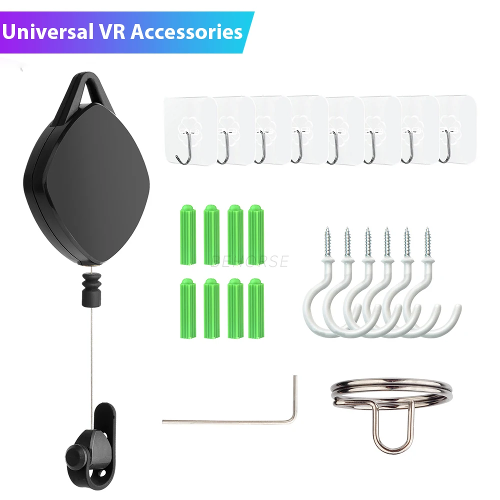 VR Cable Management Retractable Ceiling Pulley System For Oculus Quest 2/Quest 3/HTC Vive/Oculus Rift/PICO 4/PS VR2 Link Cable 