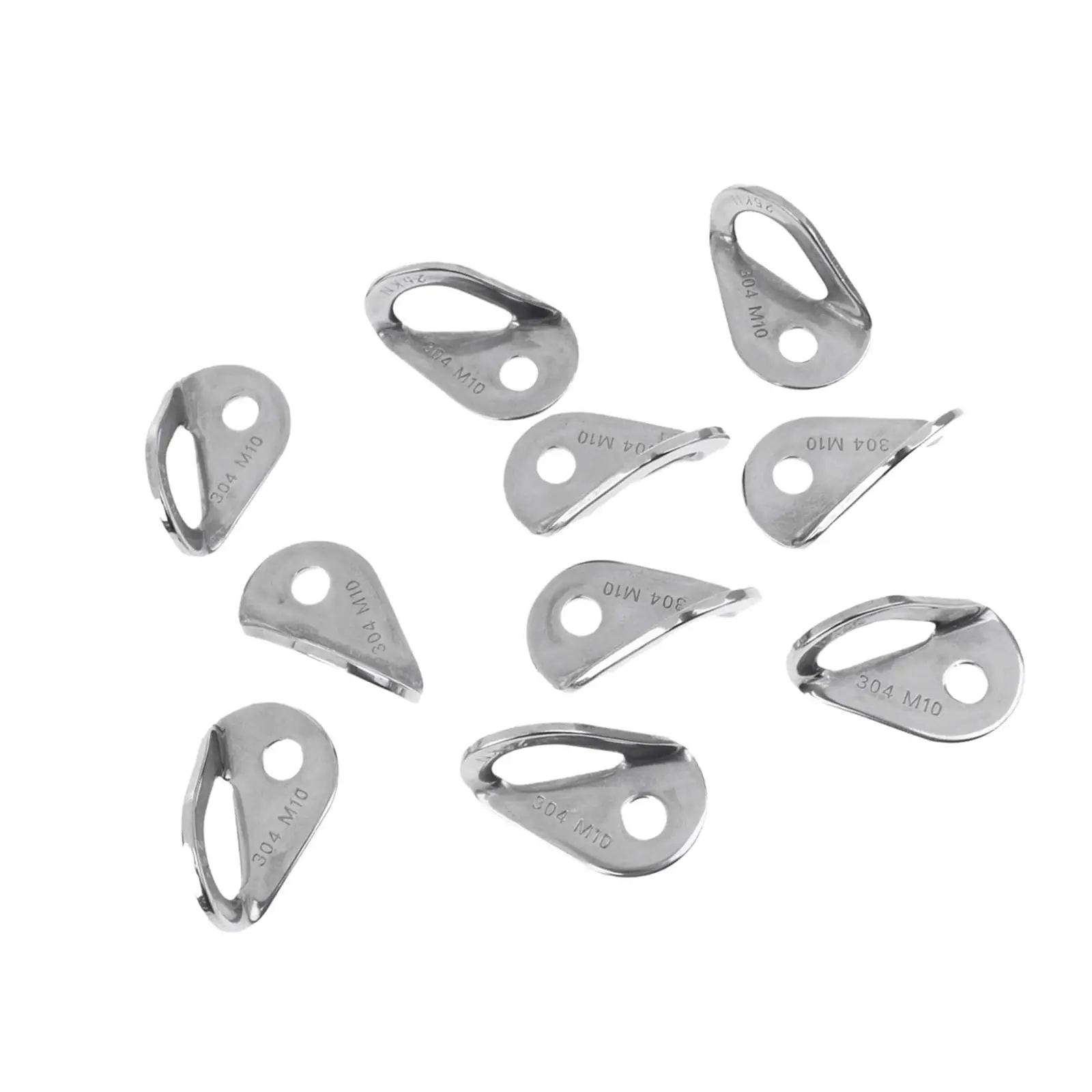 10Pcs Climbing Anchor Bolt Hanger 25kN M10 304 Stainless Steel Hanger Plate for Mountaineering Rappelling Hiking Camping Travel